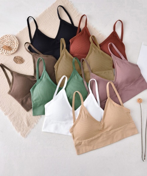 Miniministore(ミニミニストア)の「ショート丈 リブ キャミソール(キャミソール・レディース・ブラック/ベージュ/オレンジ/ホワイト/グリーン/ブラウン/ピンク/テラコッタ・M/L)」の7枚目の写真