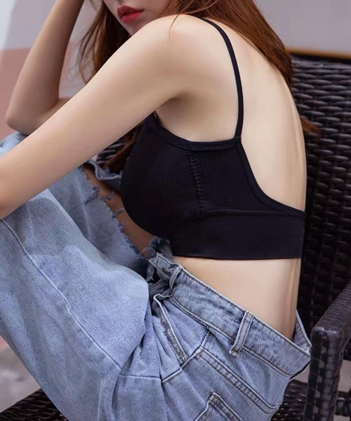 Miniministore(ミニミニストア)の「ショート丈 リブ キャミソール(キャミソール・レディース・ブラック/ベージュ/オレンジ/ホワイト/グリーン/ブラウン/ピンク/テラコッタ・M/L)」の11枚目の写真