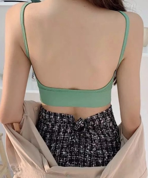 Miniministore(ミニミニストア)の「ショート丈 リブ キャミソール(キャミソール・レディース・ブラック/ベージュ/オレンジ/ホワイト/グリーン/ブラウン/ピンク/テラコッタ・M/L)」の18枚目の写真