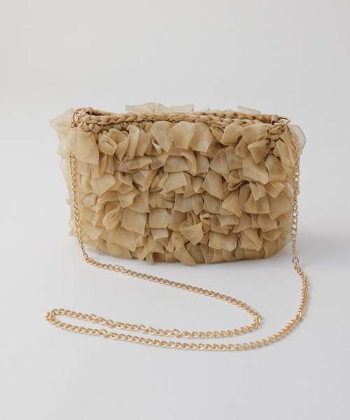 DEICY（デイシー）の「オーガンジーショルダーバッグ（ショルダーバッグ・レディース・ベージュ系その他/ピンク・FREE）」の2枚目の写真