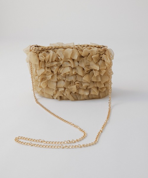 DEICY（デイシー）の「オーガンジーショルダーバッグ（ショルダーバッグ・レディース・ベージュ系その他/ピンク・FREE）」の3枚目の写真