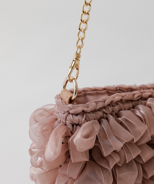 DEICY（デイシー）の「オーガンジーショルダーバッグ（ショルダーバッグ・レディース・ベージュ系その他/ピンク・FREE）」の6枚目の写真