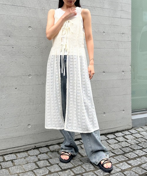 セオリー　グレー キャミワンピース リボン付き　新品未使用 キャミワンピース / GRACE CONTINENTAL | GRACE CONTINENTAL