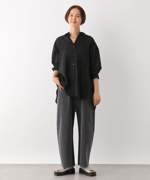 LEPSIM（レプシィム）の「シアーチェックシャツ　111925（シャツ/ブラウス・レディース・ブラック/オフホワイト/ブルー・FREE）」の13枚目の写真