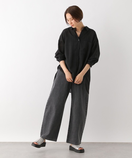 LEPSIM（レプシィム）の「シアーチェックシャツ　111925（シャツ/ブラウス・レディース・ブラック/オフホワイト/ブルー・FREE）」の15枚目の写真