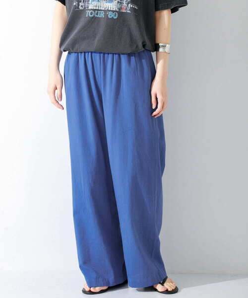 URBAN RESEARCH Sonny Label（アーバンリサーチサニーレーベル）の「コットンイージーカラーワイドパンツ（その他パンツ・レディース・オフホワイト/ブルー/グリーン系その他/ネイビー・36/38）」の5枚目の写真