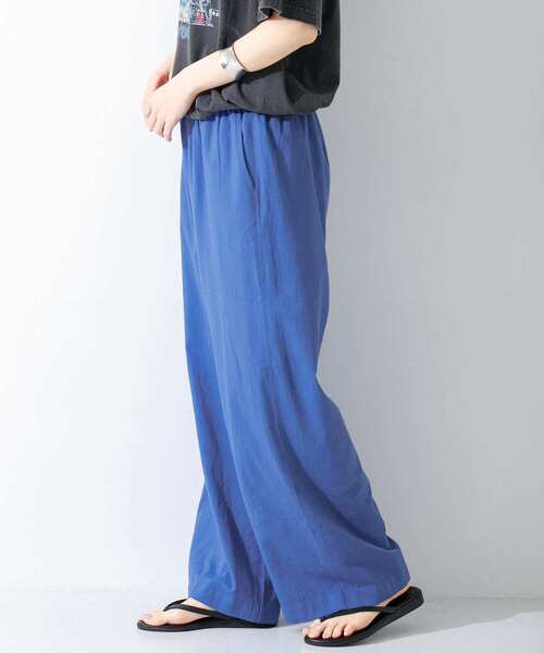 URBAN RESEARCH Sonny Label（アーバンリサーチサニーレーベル）の「コットンイージーカラーワイドパンツ（その他パンツ・レディース・オフホワイト/ブルー/グリーン系その他/ネイビー・36/38）」の6枚目の写真