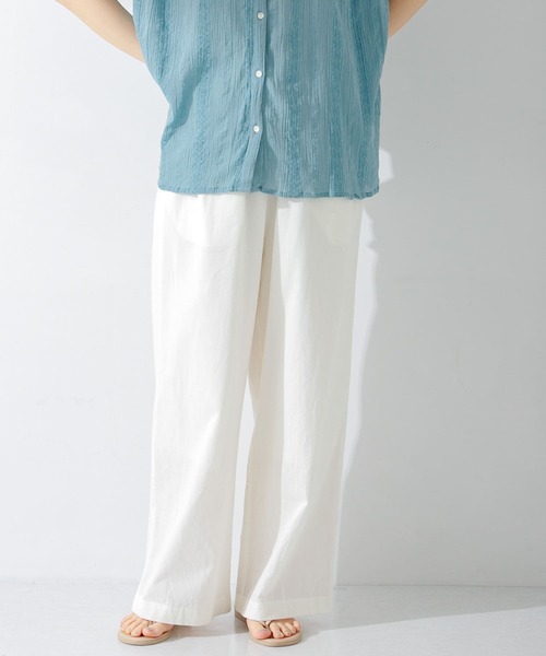 URBAN RESEARCH Sonny Label（アーバンリサーチサニーレーベル）の「コットンイージーカラーワイドパンツ（その他パンツ・レディース・オフホワイト/ブルー/グリーン系その他/ネイビー・36/38）」の19枚目の写真