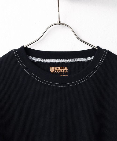 UNIVERSAL OVERALL(ユニバーサルオーバーオール)の「《UNIVERSAL OVERALL》 THERMAL LOOSE FIT SS TEE(Tシャツ/カットソー・メンズ・ブラック/ブラック×ホワイト/ホワイト/ブラック系その他/ホワイト系その他/ホワイト×ブラック・X-LARGE/LARGE/MEDIUM/SMALL)」の15枚目の写真