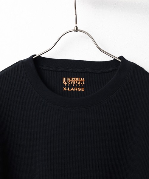 UNIVERSAL OVERALL(ユニバーサルオーバーオール)の「《UNIVERSAL OVERALL》 THERMAL LOOSE FIT SS TEE(Tシャツ/カットソー・メンズ・ブラック/ブラック×ホワイト/ホワイト/ブラック系その他/ホワイト系その他/ホワイト×ブラック・X-LARGE/LARGE/MEDIUM/SMALL)」の17枚目の写真