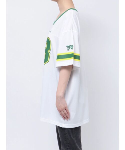 EVRIS（エヴリス）の「【みちょぱコラボ】ユニフォームBIG Tシャツ（Tシャツ/カットソー・レディース・グリーン/ブルー/ブラック・FREE）」の10枚目の写真