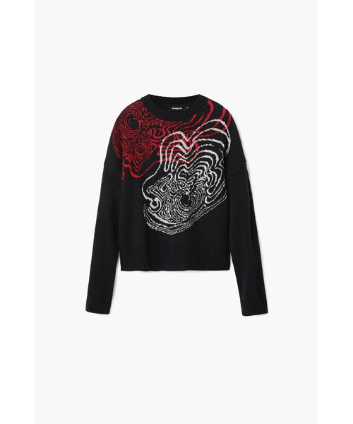 Desigual（デシグアル）の「TOULOUSELACROIX ヘビーゲージプルオーバー（ニット/セーター・レディース・ブラック・S/M/L/XL/XS）」の5枚目の写真