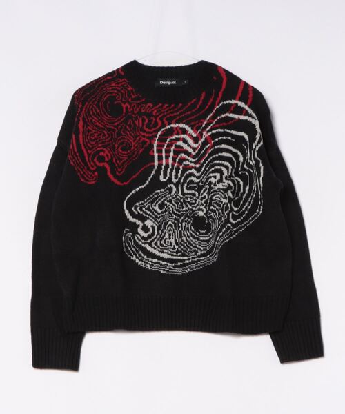 Desigual（デシグアル）の「TOULOUSELACROIX ヘビーゲージプルオーバー（ニット/セーター・レディース・ブラック・S/M/L/XL/XS）」の6枚目の写真