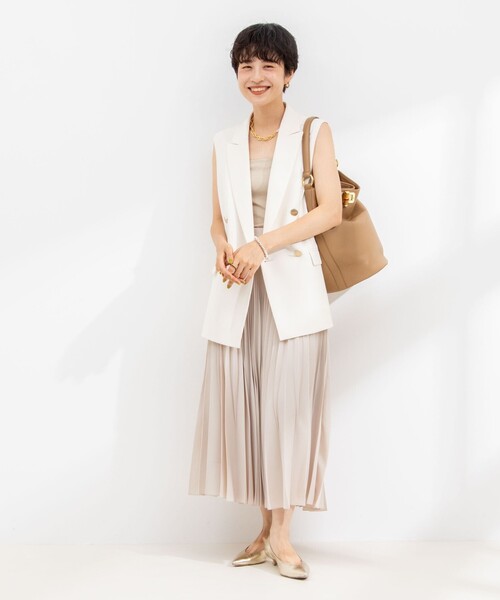 NOLLEY’S Sophi(ノーリーズソフィ)の「ウォッシャブルブライトジョーゼットプリーツスカート(スカート・レディース・ブラック/ベージュ・38/36)」の12枚目の写真