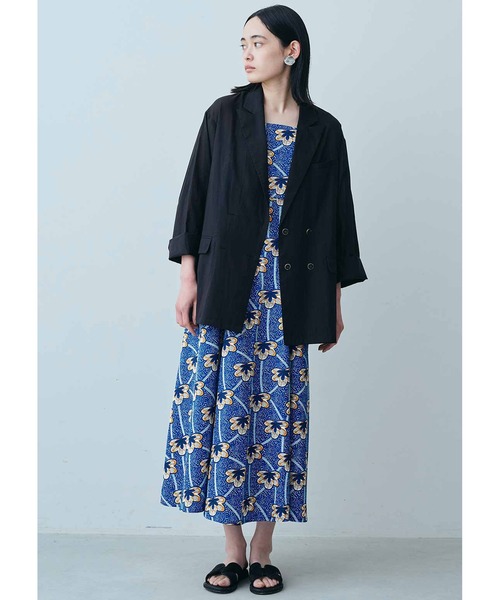 アフリカン　ワンピ　スカート MEDE19F アフリカンプリント柄キャミワンピース（ワンピース