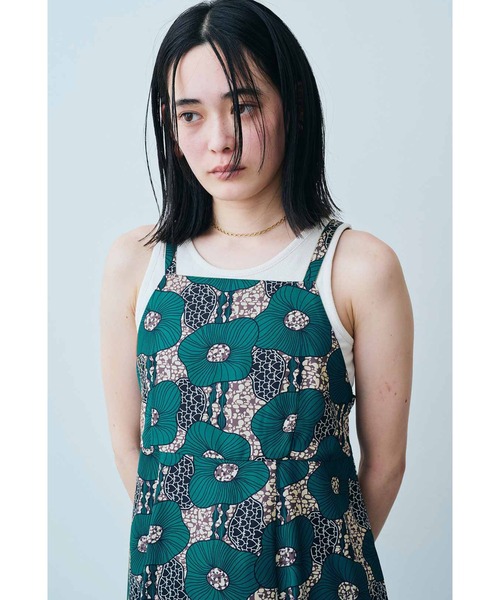 MEDE19F アフリカンプリント柄キャミワンピース（ワンピース