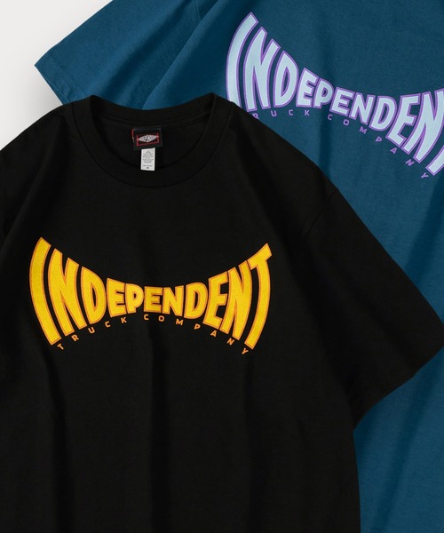 INDEPENDENT（インディペンデント）の「【INDEPENDENT/インデペンデント】スパニングロゴ半袖Tシャツ（Tシャツ/カットソー・メンズ・ブルー/ブラック・M/XL/L）」の2枚目の写真