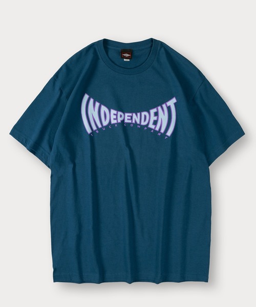 INDEPENDENT（インディペンデント）の「【INDEPENDENT/インデペンデント】スパニングロゴ半袖Tシャツ（Tシャツ/カットソー・メンズ・ブルー/ブラック・M/XL/L）」の4枚目の写真