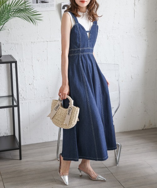 専用♡アメリカ ふんわりボリュームフレアワンピースプレゼント♡定価7万 楽天市場】ENC エンク V neck volume flare one piece / Vネック