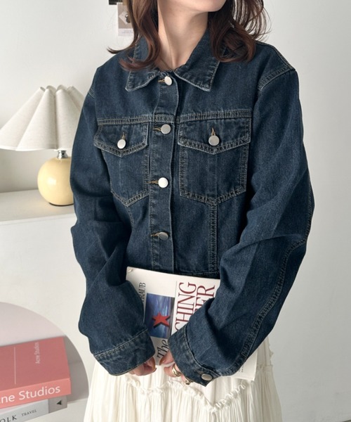 CLEA（クレア）の「ショート丈デニムジャケット（デニムジャケット・レディース・ブルー・M）」の17枚目の写真