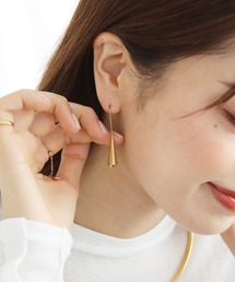金属アレルギー対応 ドロップロングフックピアス