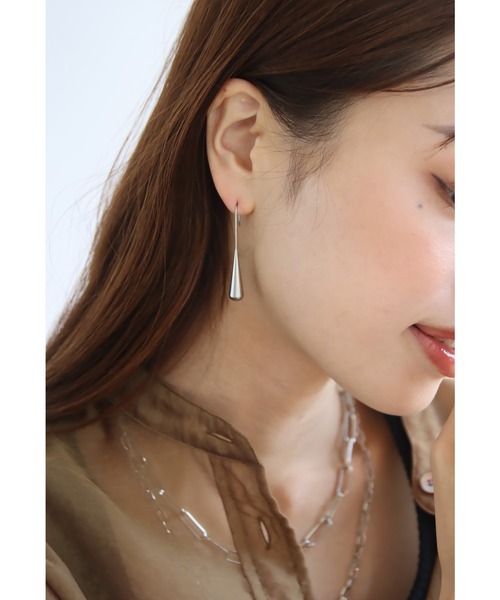 abaskdesign（アバスクデザイン）の「金属アレルギー対応 ドロップロングフックピアス（ピアス（両耳用）・レディース・ゴールド/シルバー・FREE）」の15枚目の写真