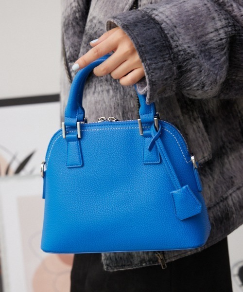 AZUL by moussy(アズールバイマウジー)の「ダブルジッパーハンドバッグ(ハンドバッグ・レディース・シルバー/ブルー/グレー/レッド/ブラック/アイボリー/グリーン系その他2/ベージュ/ブラウン/グリーン・FREE)」の8枚目の写真