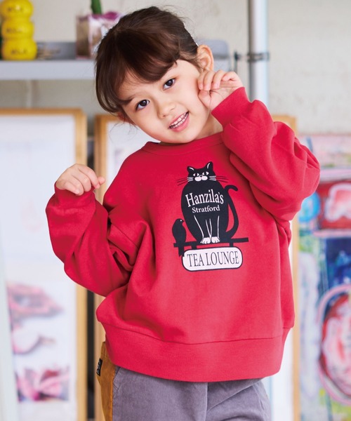 Life Support Products(ライフサポートプロダクツ)の「裏毛プリントトレーナー(スウェット・キッズ・杢グレー/オフホワイト/アイボリー/ピンク/グリーン/レッド/マスタード/ネイビー/チャコール/ラベンダー・80/90/95/100/110/120/130/140/150)」の10枚目の写真