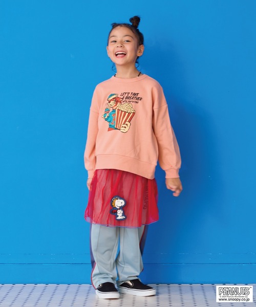 Life Support Products(ライフサポートプロダクツ)の「裏毛プリントトレーナー(スウェット・キッズ・杢グレー/オフホワイト/アイボリー/ピンク/グリーン/レッド/マスタード/ネイビー/チャコール/ラベンダー・80/90/95/100/110/120/130/140/150)」の16枚目の写真