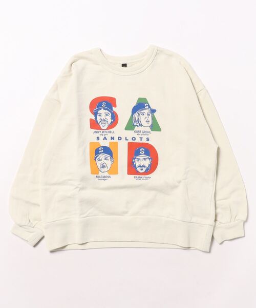 Life Support Products(ライフサポートプロダクツ)の「裏毛プリントトレーナー(スウェット・キッズ・杢グレー/オフホワイト/アイボリー/ピンク/グリーン/レッド/マスタード/ネイビー/チャコール/ラベンダー・80/90/95/100/110/120/130/140/150)」の21枚目の写真