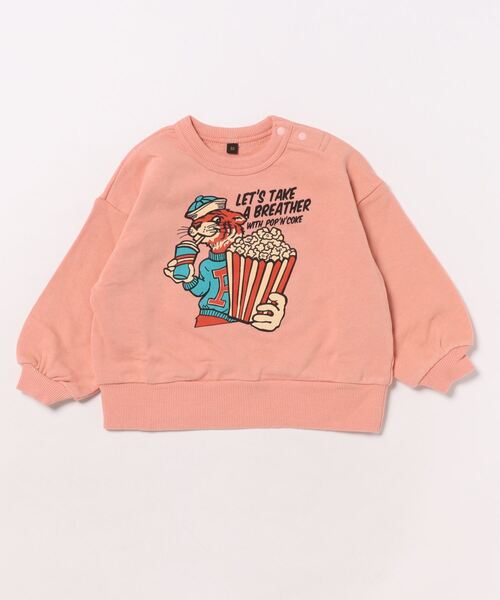 Life Support Products(ライフサポートプロダクツ)の「裏毛プリントトレーナー(スウェット・キッズ・杢グレー/オフホワイト/アイボリー/ピンク/グリーン/レッド/マスタード/ネイビー/チャコール/ラベンダー・80/90/95/100/110/120/130/140/150)」の22枚目の写真