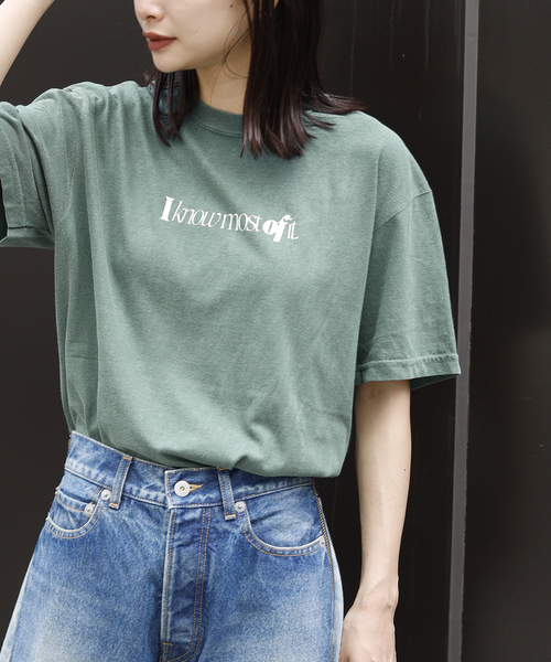 SKIN(スキン)の「《別注》【SKIN/スキン】I now T-SHIRTS:Tシャツ(Tシャツ/カットソー・レディース・グリーン/ブラック系その他・FREE)」の5枚目の写真