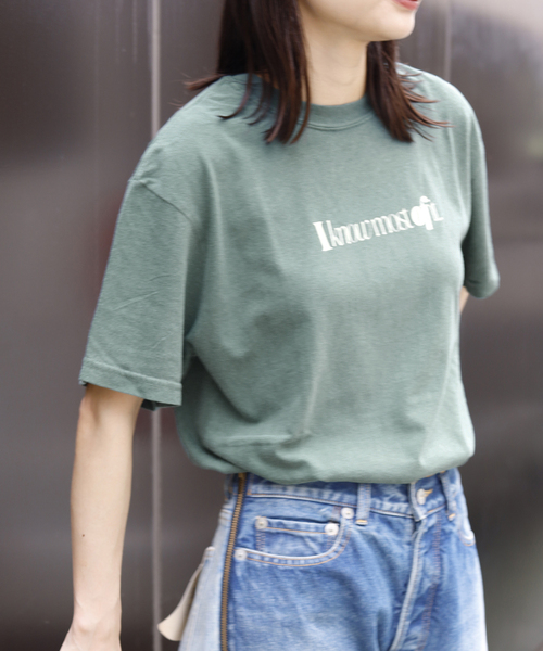 SKIN(スキン)の「《別注》【SKIN/スキン】I now T-SHIRTS:Tシャツ(Tシャツ/カットソー・レディース・グリーン/ブラック系その他・FREE)」の6枚目の写真