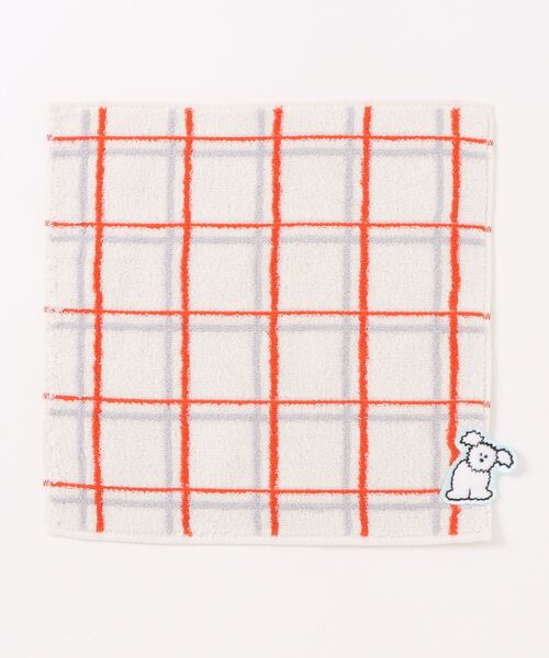 Brunch Brother（ブランチブラザー）の「タオルハンカチ <格子柄ワンポイント刺繍> / ブランチブラザー（ハンカチ/ハンドタオル・レディース・アイボリー/ピンク/グリーン・FREE）」の4枚目の写真