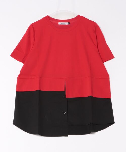 B'day(ビーデイ)の「【 B'day / ビーデー 】アシンメトリー半袖Tシャツ(Tシャツ/カットソー・レディース・レッド/ブラック・LARGE/MEDIUM)」の20枚目の写真