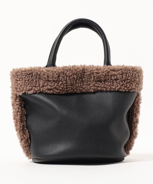 BEAMS HEART（ビームスハート）の「ムートンボア バッグ（ハンドバッグ・レディース・ホワイト系その他5/ブラック・ONE SIZE）」の11枚目の写真