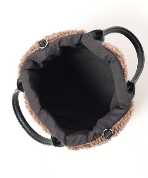 BEAMS HEART（ビームスハート）の「ムートンボア バッグ（ハンドバッグ・レディース・ホワイト系その他5/ブラック・ONE SIZE）」の12枚目の写真