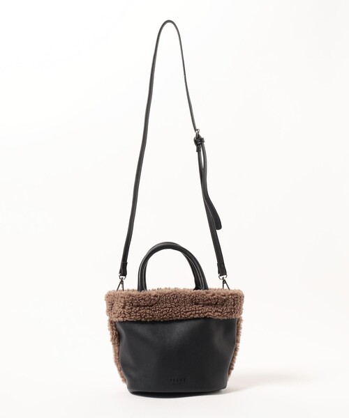 BEAMS HEART（ビームスハート）の「ムートンボア バッグ（ハンドバッグ・レディース・ホワイト系その他5/ブラック・ONE SIZE）」の13枚目の写真