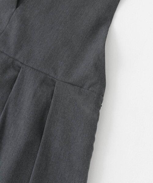 【セール】『2サイズ展開』キーネックBIGプリーツジャンパースカート（ワンピース）｜KBF（ケイビーエフ）