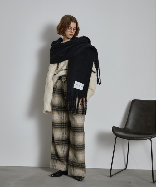 THE YOn（ザヨン）の「ウールライクチェックタックパンツ（その他パンツ・レディース・ベージュ/グレー・M/S）」の16枚目の写真