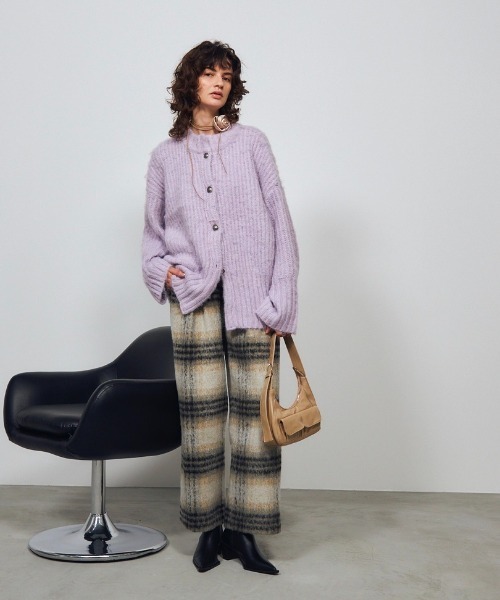 THE YOn（ザヨン）の「ウールライクチェックタックパンツ（その他パンツ・レディース・ベージュ/グレー・M/S）」の18枚目の写真