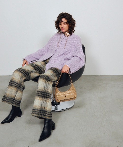 THE YOn（ザヨン）の「ウールライクチェックタックパンツ（その他パンツ・レディース・ベージュ/グレー・M/S）」の19枚目の写真