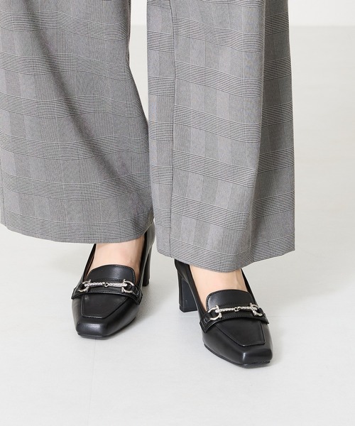 ORiental TRaffic（オリエンタルトラフィック）の「ビットローファーヒールパンプス 41304（パンプス・レディース・ピンク/ブラック/ホワイト・36/37/34/40/38/39/41/42/35）」の5枚目の写真