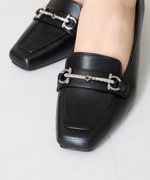 ORiental TRaffic（オリエンタルトラフィック）の「ビットローファーヒールパンプス 41304（パンプス・レディース・ピンク/ブラック/ホワイト・36/37/34/40/38/39/41/42/35）」の7枚目の写真