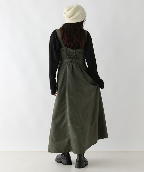 RAGEBLUE（レイジブルー）の「Wジップ/ミリタリーナイロンジャンスカ（ジャンパースカート・レディース・ブラック/オリーブ・FREE）」の18枚目の写真