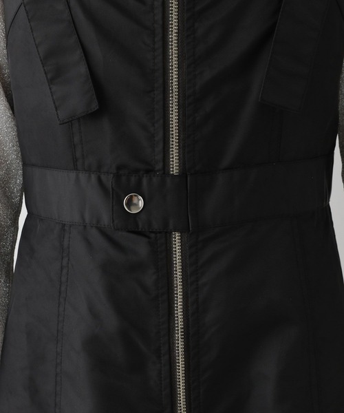 RAGEBLUE（レイジブルー）の「Wジップ/ミリタリーナイロンジャンスカ（ジャンパースカート・レディース・ブラック/オリーブ・FREE）」の11枚目の写真