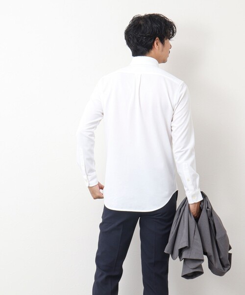 NOLLEY’S（ノーリーズ）の「《ビジカジ対応/吸水速乾》ドライマスター テープBDシャツ 24AW（シャツ/ブラウス・メンズ・ホワイト系その他4/ホワイト/ネイビー・M/L/XL/S）」の10枚目の写真