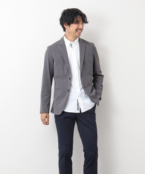 NOLLEY’S（ノーリーズ）の「《ビジカジ対応/吸水速乾》ドライマスター テープBDシャツ 24AW（シャツ/ブラウス・メンズ・ホワイト系その他4/ホワイト/ネイビー・M/L/XL/S）」の17枚目の写真