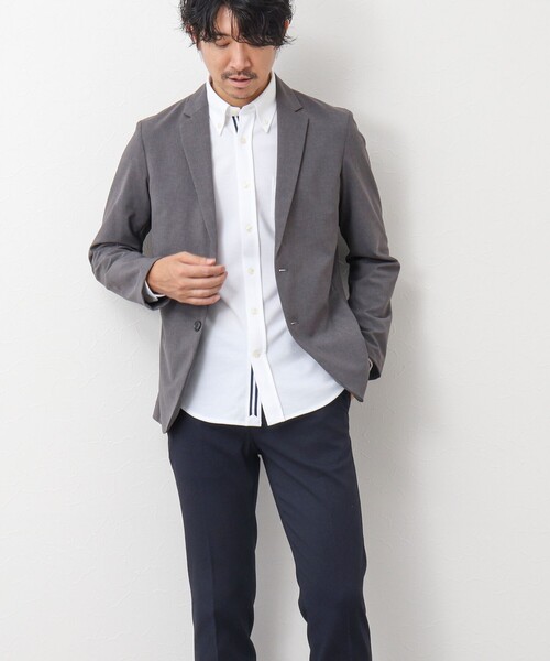 NOLLEY’S（ノーリーズ）の「《ビジカジ対応/吸水速乾》ドライマスター テープBDシャツ 24AW（シャツ/ブラウス・メンズ・ホワイト系その他4/ホワイト/ネイビー・M/L/XL/S）」の18枚目の写真