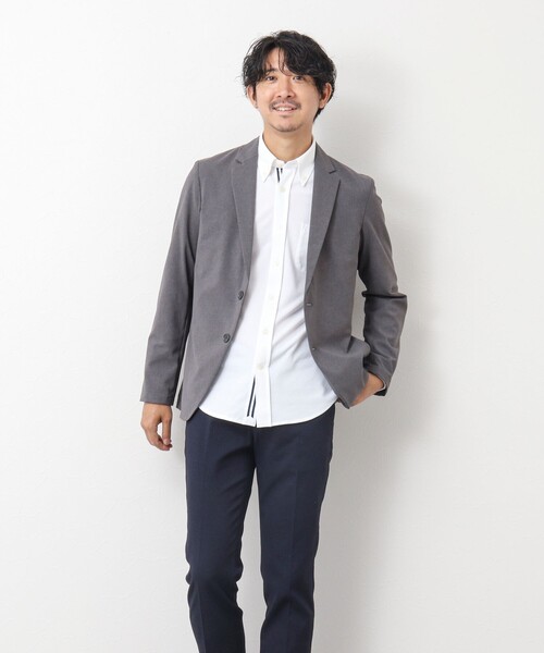 NOLLEY’S（ノーリーズ）の「《ビジカジ対応/吸水速乾》ドライマスター テープBDシャツ 24AW（シャツ/ブラウス・メンズ・ホワイト系その他4/ホワイト/ネイビー・M/L/XL/S）」の19枚目の写真